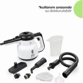Resim Larskas Pirantech CB-902 Buharlı Temizleyici 1500W 3 Bar Buharlı Temizlik Makinesi 