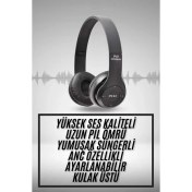 Resim Techno Stock Kulak Üstü Bluetooth Kulaklık Yüksek Ses Kaliteli Ayarlanabilir 