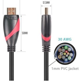 Resim Vcom Cg525-R-20.0 Siyah 20Mt 1.4V Hdmi-M-Hdmi- M Kablo 