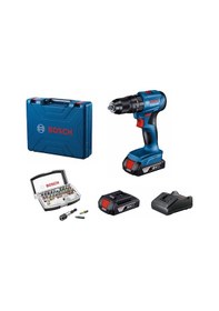 Resim Bosch Gsb 185-lı 2 X 2.0ah Çift Akülü Darbeli Matkap + 32 Parça Bits Uç Seti 