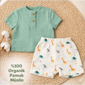 Resim Mother Love % 100 ORGANİK PAMUKLU MÜSLİN TAKIM 