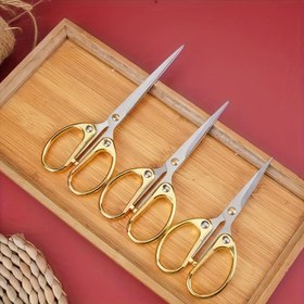 Resim 3'lü Ultra Keskin Premium Ofis Makası - Dayanıklı, Paslanmaz Bıçaklar Kolay Kesim İçin, Ev, Okul, Dikiş, El İşleri ve DIY Projeleri İçin İdeal - Noel, Cadılar Bayramı ve Her Fırsat İçin Mükemmel Hediye 