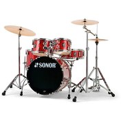 Resim Sonor AQX Studio 20" Akustik Davul Seti (Red Moon Sparkle) 