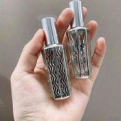 Resim 4 adet/takım 0.51oz Rastgele Desenler Cam Parfüm Şişesi Taşınabilir Doldurulabilir Boş Kaplar Kozmetik Sprey Atomizer Seyahat Alt Şişe Ultra Sis Püskürtücü 