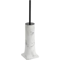 Resim Tuvalet Fırçalığı Mermer Desenli-Siyah 422X105X105 Mm 