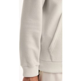 Resim AVVA Erkek Ekru Kapüşonlu Soft Touch Polar Regular Fit Sweatshirt A52Y1268 