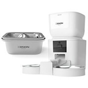 Resim Xenon Smart Akıllı Çift Hazneli Beyaz Mama Kabı Uygulama Kontrollü Ultra Sessiz Çelik Su Pınarı Seti 