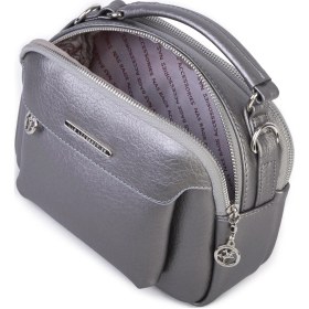 Resim Nas Bag Kadın Çok Gözlü Mini El Ve Çapraz Çanta Gri Victoria Kum 
