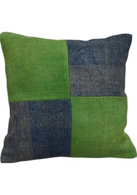 Resim Zehra Abla Halı Yeni El Dokuma Patchwork Kırkyama Dekoratif Kilim Kırlent Yastık Kılıfı 6551 Çok Renkli 