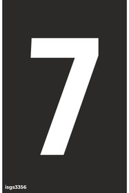 Resim isgtabelam 13x20 Cm/kompozit / Yedi (7) Rakamı Boyama Şablonu 