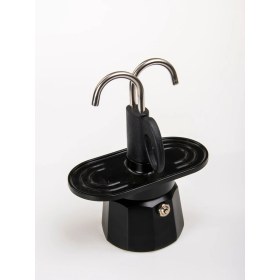 Resim Feyza Design Çift Musluklu 2'li Espresso Moka Pot Seti, Ocak Üstü Kullanım 