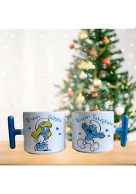 Resim Şirinler Evin Güzeli - Yakışıklısı Porselen Fincan Takımı 004 Beyaz 