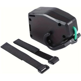 Resim Chuangyinshop Portable Bisiklet Çekme İpi Ayarlanabilir Sap Siyah Dayanıklı Bisiklet Tasması Siyah 