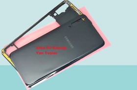 Resim Tkgz Samsung Galaxy A70 A705 Uyumlu FULL KASA Arka Kapak Batarya Kapağı - SİYAH 