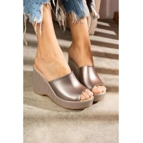 Resim Kazax Tlay Platin Cilt Dolgu Topuk Terlik 