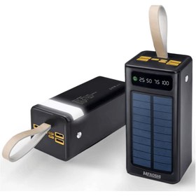 Resim pukotech Güneş enerji powerbank solar 50000mah PD 22.5W hızlı şarj dahili kablolar taşınabilir şarj ışıklı 
