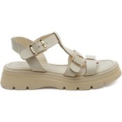 Resim Greyder 59031 Bej Hakiki Deri Kadın Sandalet -909 Bej 