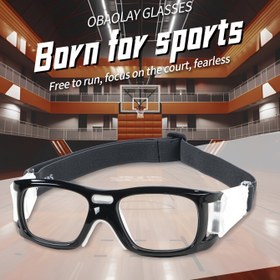 Resim 1 adet Gençlik Spor Gözlüğü, PC Malzemesi, Kaymaz Ayarlanabilir Kordon, Açık Lens, Hava Geçirgen, Basketbol, Futbol, Beyzbol, İç Mekân & Dış Mekân Antrenmanı için - Üniseks 