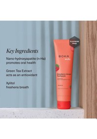 Resim Boka Kids Strawberry Mango N-ha Florürsüz Çocuk Diş Macunu 96gr 