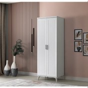 Resim GuneyStore Paris 2 Kapaklı Komple MDF Beyaz Gardırop 