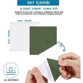 Resim Argeus 4'lü Yapışkanlı Fiber Çadır Tamir Yaması Haki 