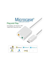 Resim Microcase Type-C 7.1 Kanal USB Ses Kartı - AL2589 