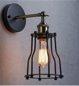 Resim Mylights Retor Rustik Mafes Hareketli Aplik Duvar Lambası Diğer 