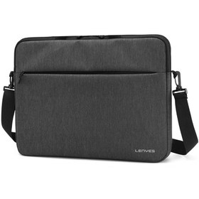 Resim Lenyes LB509 Cleo Protect Pro Serisi Darbe Emici Su Geçirmez Polyester Kumaş 15.6 inç Laptop Çantası Siyah 