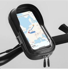 Resim Xuweiwei 360 Dönebilir Bisiklet Ve Motosiklet Tutucu - Siyah Blue Oxford Kumaş Ayarlanabilir Kayış Siyah 