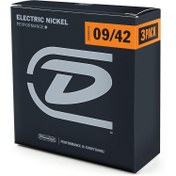 Resim Jim Dunlop 3PDEN0942 Nickel-Plated Steel Light 3'lü Paket Elektro Gitar Teli (9-42) 