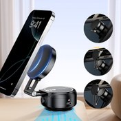 Resim Manyetik Alüminyum Alaşımlı Telefon Tutucu, Akıllı Vakum Tutma, Eller Serbest Akıllı Emme, Su Geçirmez Değil, Çoğu Cihazla Uyumlu, Araba Kullanımı ve Çeşitli Senaryolar İçin İdeal 