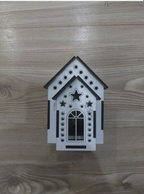 Resim Lavanta Tasarım Işıklı Büyük Maket Ev 2 Beyaz 