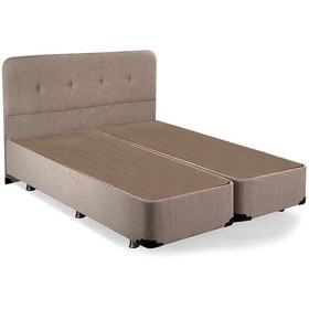Resim Nironyatak Luna Baza Ve Başlık Seti - 140X190 Cm Çift Kişilik Sandıklı Kumaş 