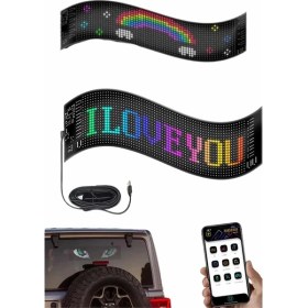 Resim Digital Araba Yazısı Ekran Matrix En Büyük Boy Matrix LED Panel 19*96 Pıxel 