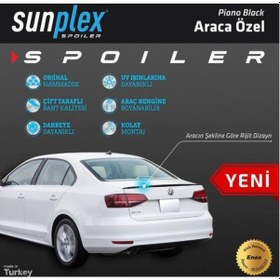 Resim Volkswagen Jetta Spoiler Anatomik Parlak Siyah Pleksi 