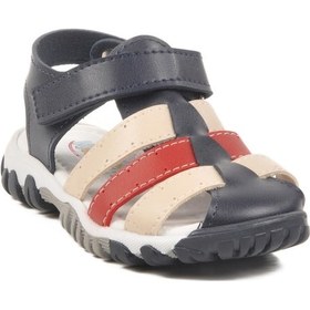 Resim Lacivert Kırmızı Cırtlı Erkek Çocuk Spor Sandalet 173101 P Lacivert Kırmızı 