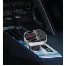 Resim Polosmart PSM101 Siyah Fm Transmitter 5W Çıkış Gücü Bluetooth Bağlantı Özellikleri ile 