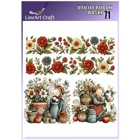 Resim Ütü İle Rub On Transfer Kağıdı - No: 71 30x30 Cm 