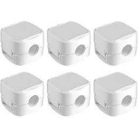 Resim 6 Paket Manyetik Kablo Klipsi Kablo Düzgün Ayarlanabilir Kordon Tutucu, Ev Ofis Masası Telefon Araba Duvar Masaüstü Komidin İçin Düzenleyici-beyaz 