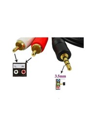 Resim Alfais 4654 3.5 mm Stereo To 2 Rca Aux Tos Ses Kulaklık Kablosu 