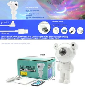 Resim PREPARE Mini Astronot Galaksi Işık Projektör Led Işıklı Gece Lambalı Yıldızlı Bluetooth Hoparlör Müzik Çalar 