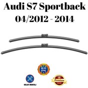 Resim Audi S7 Sportback 2012 2013 2014 Uyumlu Araca Özel Ön Cam Muz Tipi Silecek Süpürgesi Takımı 65/53cm 2li Set Silbak 