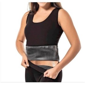 Resim Kadın Siyah Sauna Termal Tayt Atlet Takımı Siyah 