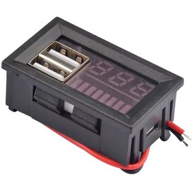 Resim 12V Dijital Kırmızı Voltmetre USB 5V 2A Araç Şarj Paneli 