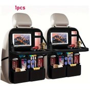 Resim Xuweiwei Black 1 Adet Çok Fonksiyonlu Araç Arka Koltuk Depolama Çantası Tablet Tutucu Ve Bardaklık Anti-kick Mat 9 Cep Koltuk Organizer 