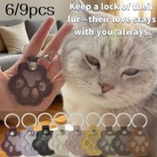 Resim 6/9 adet - Pet Tüy Anahtarlık Çift Amaçlı Depolama Çantası, Çok Fonksiyonlu PU Malzeme Taşınabilir Kedi Köpek Hatıra Çantası, Pet Hatıraları, Tatil Hediyeleri, Pet Plakası Yapımı için Uygun 
