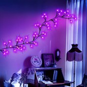 Resim Duvar Yatak Odası Ev Şömine Rafa İç Mekan Sevgililer Günü Dekoru için USB ile Çalışan Peri Işığı 1PC 48 LED Dalı Çelenk Işıkları, 1.7m/5.57Ft Salkım Işık 