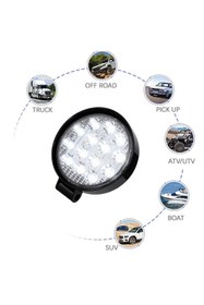 Resim MOD10 14 LED KARE OFF ROAD SİS FARI ÇALIŞMA LAMBASI PROJEKTÖR 42W 12V/80V BEYAZ 