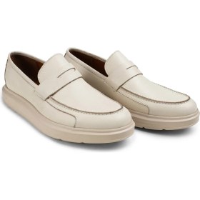 Resim Deery Deri Bej Renkli Erkek Loafer Slip-on Bağlama ile Günlük ve Rahat Kullanım Sunuyor 