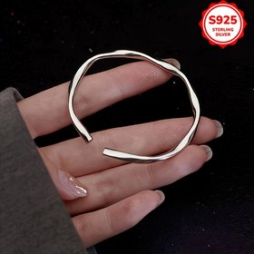 Resim Şık 925 Möbius Büküm Açık Manjet, Partiler ve Hediyeler İçin Mükemmel 